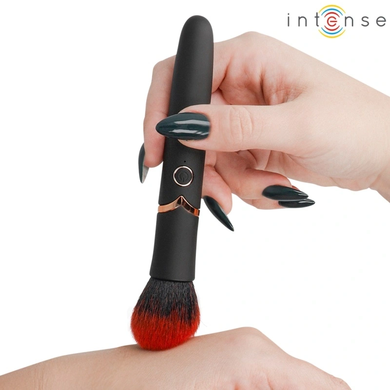 Vibrator Brush Emilia, 10 Moduri Vibratii, Functie Incalzire, Silicon, USB, Negru, 16 cm, Nr. 5, Erotic24.ro