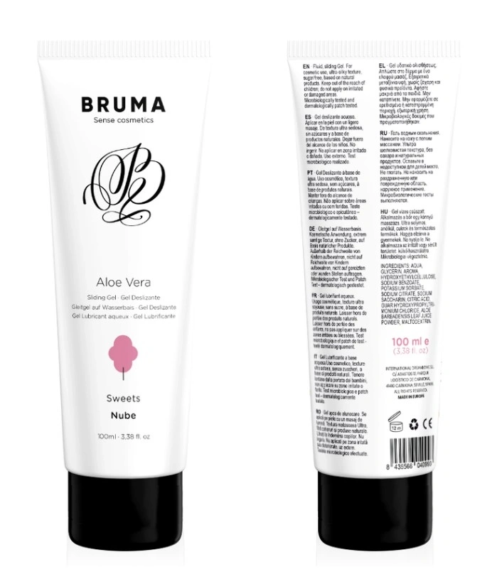 Lubrifiant BRUMA Aloe Vera Nube Sweets pe Baza de Apa, 100 ml, #4, Erotic24.ro