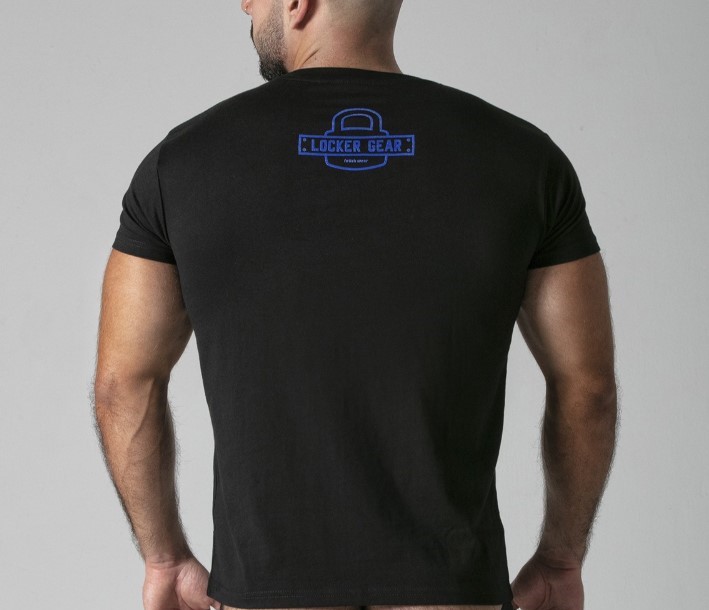 Tricou Locker Gear, Negru/Albastru, L, Nr. 3, Erotic24.ro