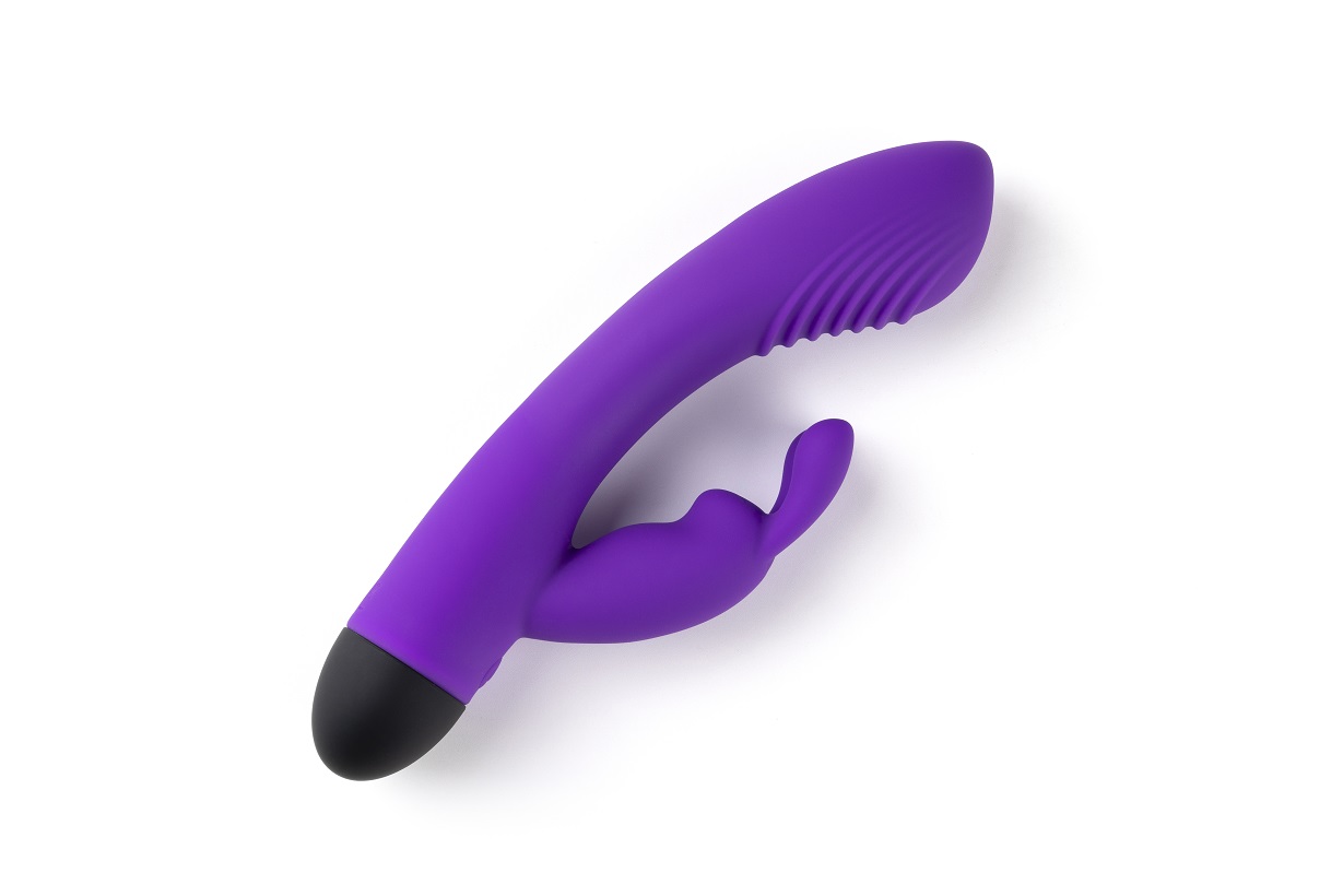 Vibrator Iepuras V6, 7 Moduri Vibratii, 4 Viteze, Silicon, USB, Mov, 19 cm, #4, Erotic24.ro