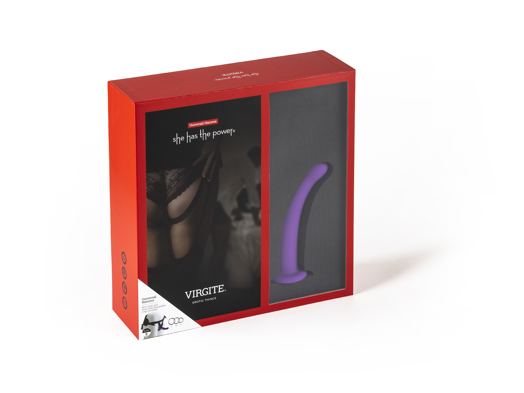 Strap-on She Has the Power S, Silicon, Mov, 12.5 cm, #8, Erotic24.ro