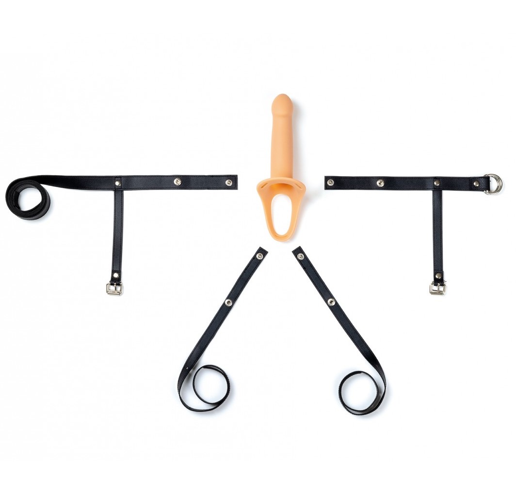 Strap-on Hollow H2, Silicon, Natural, 16.6 cm, #3, Erotic24.ro