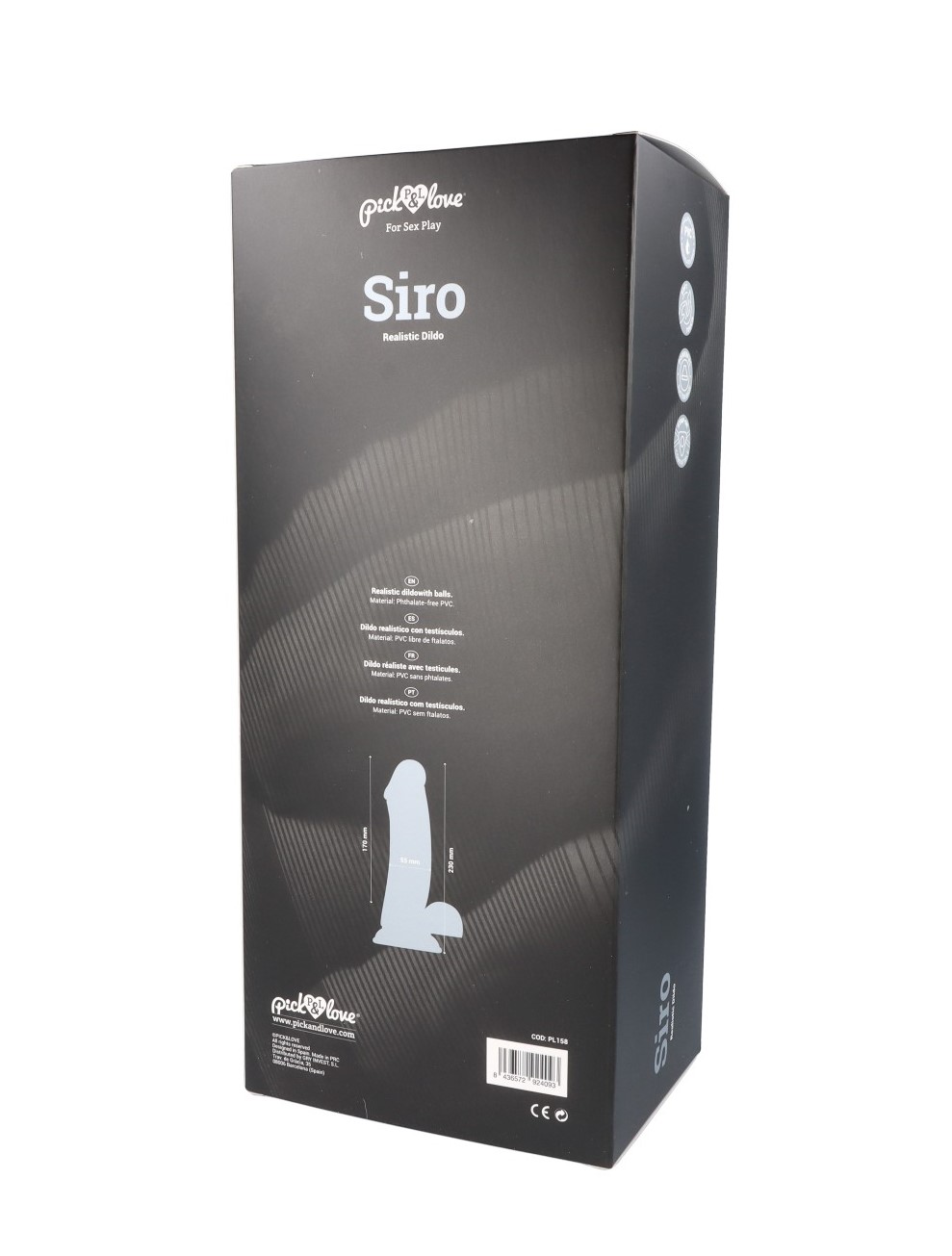Dildo Realist Siro, PVC, Natural, 23 cm, #3, Erotic24.ro