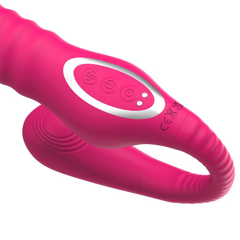 Vibrator No. 23 Strapless Strap-on Thrusting&Waving Pulse, Silicon, USB, Roz, Nr. 6, Erotic24.ro
