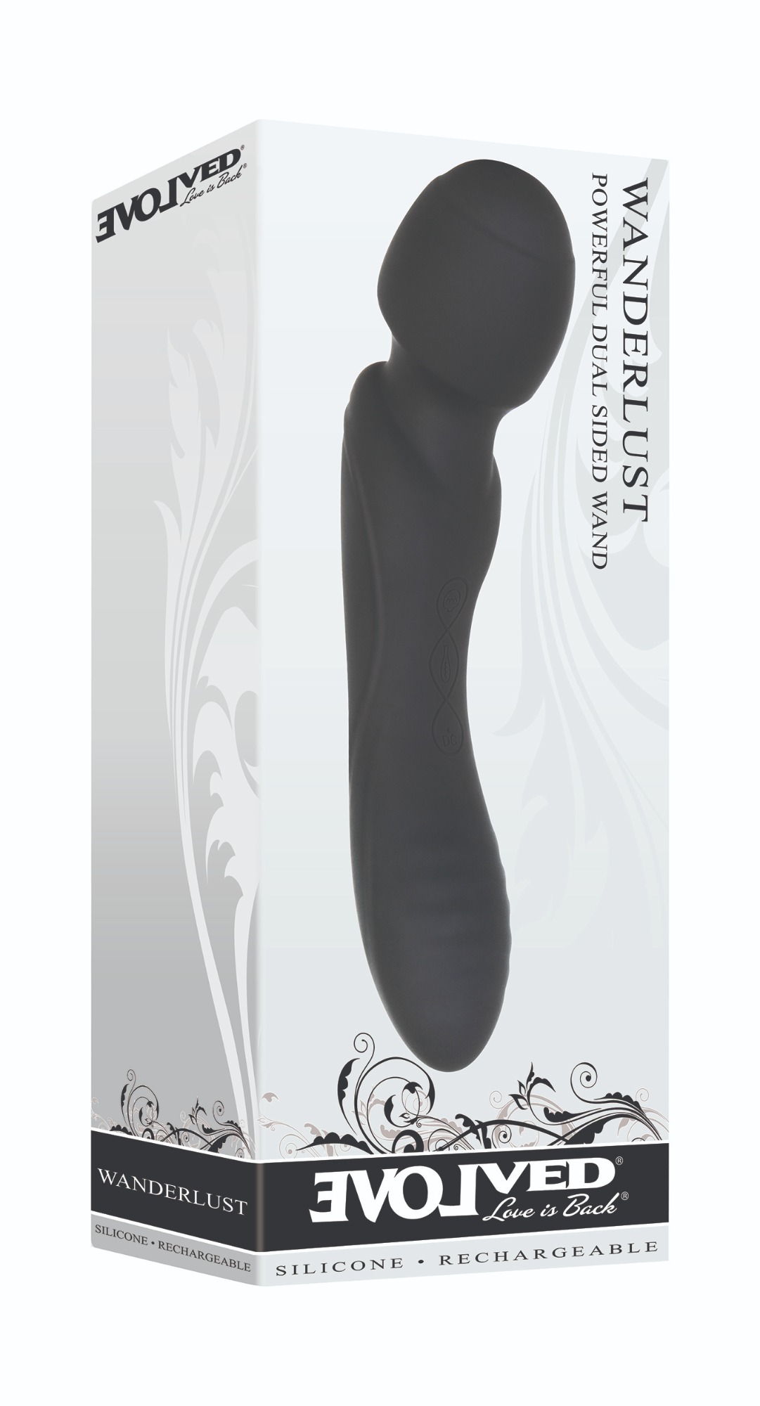 Vibrator Wanderlust, 49 Combinatii de Vibratii, Silicon, USB, Negru, 23.5 cm, Nr. 7, Erotic24.ro