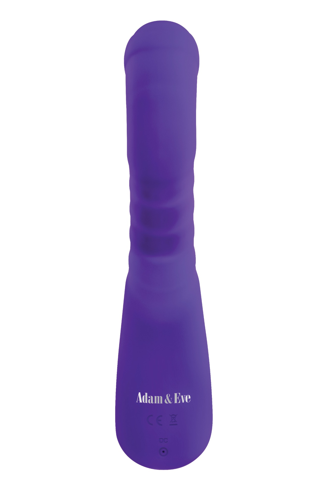 Vibrator Iepuras Vibrating & Thrusting & Warming, Silicon, USB, Mov, 21.8 cm, #5, Erotic24.ro