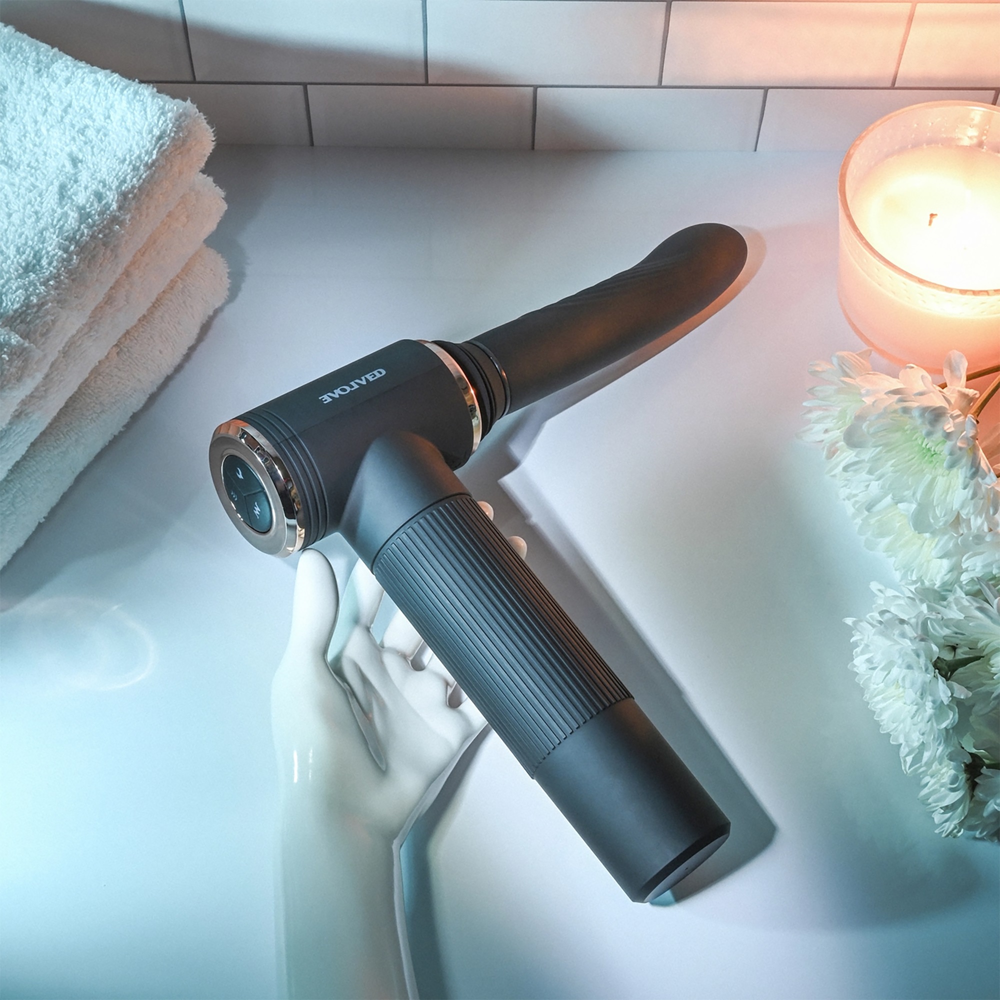 Vibrator cu Suport Hands Free Too Hot To Handle Thrusting-Vibrating-Heating , #5, Erotic24.ro