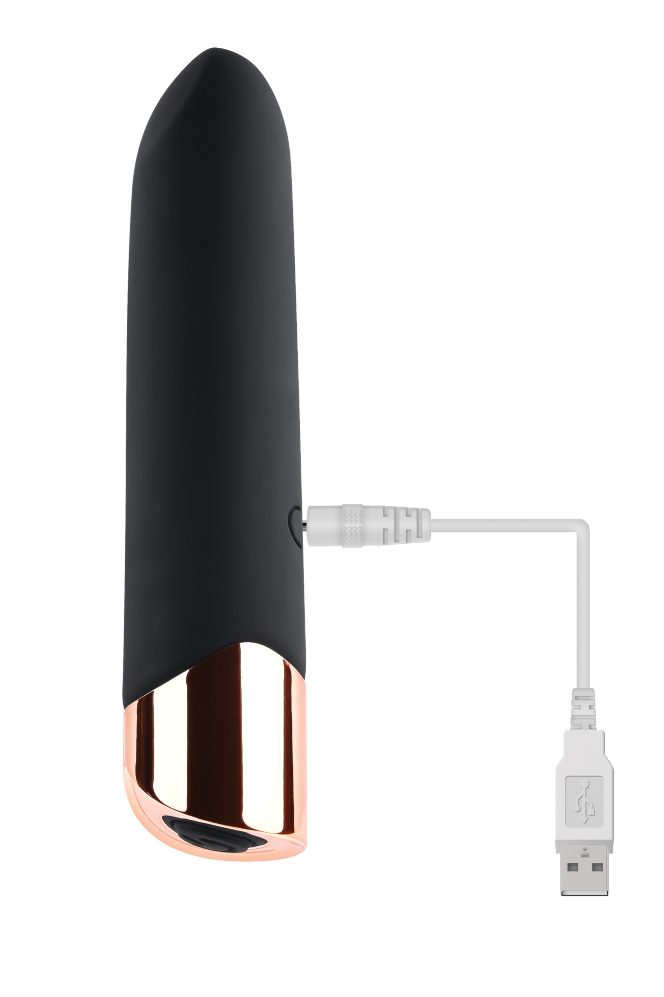 Glont Vibrator The Gold Standard, 10 Moduri Vibratii, Silicon, USB, Negru,10 cm, Nr. 6, Erotic24.ro