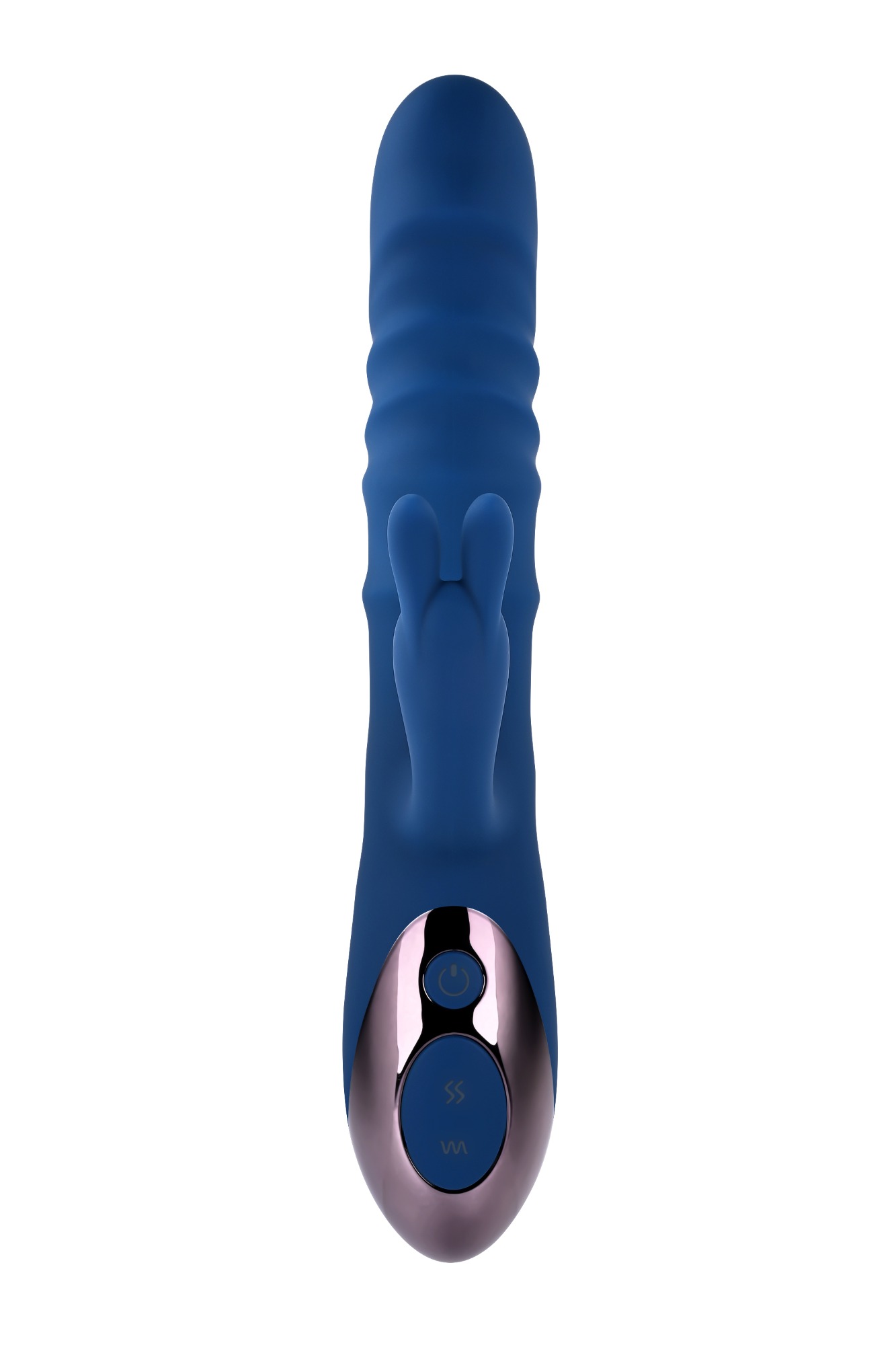 Vibrator Iepuras The Ringer 10 Moduri Stimulatoare, Thrusting, Silicon, USB, Albastru, 23.8 cm, #4, Erotic24.ro