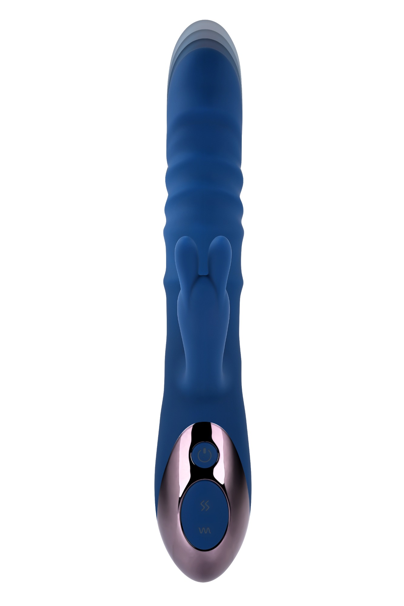Vibrator Iepuras The Ringer 10 Moduri Stimulatoare, Thrusting, Silicon, USB, Albastru, 23.8 cm, #5, Erotic24.ro