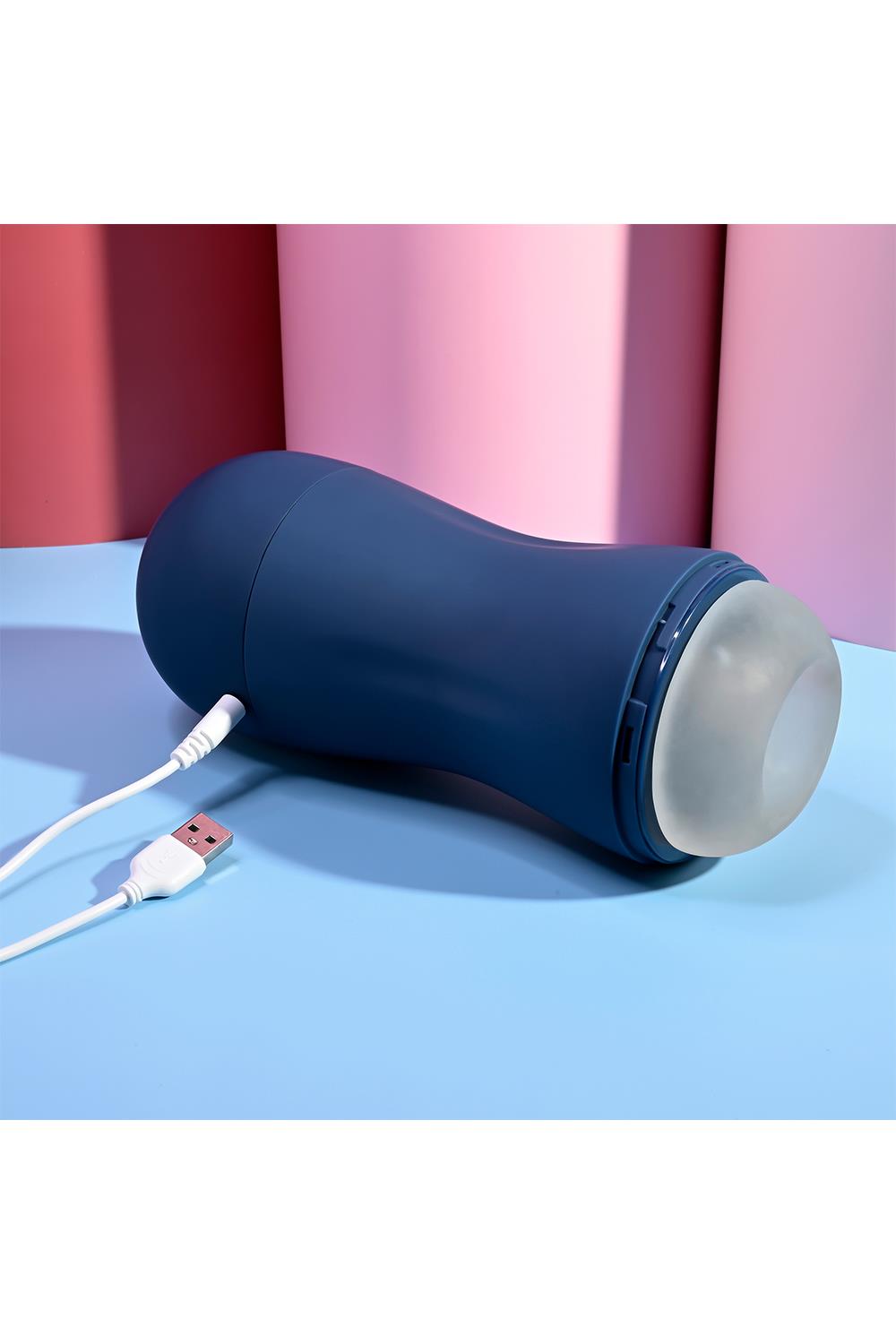 Masturbator Playboy Gusto, 12 Moduri Vibratii, 6 Moduri Suctiune, TPE, 21.6 cm, #10, Erotic24.ro