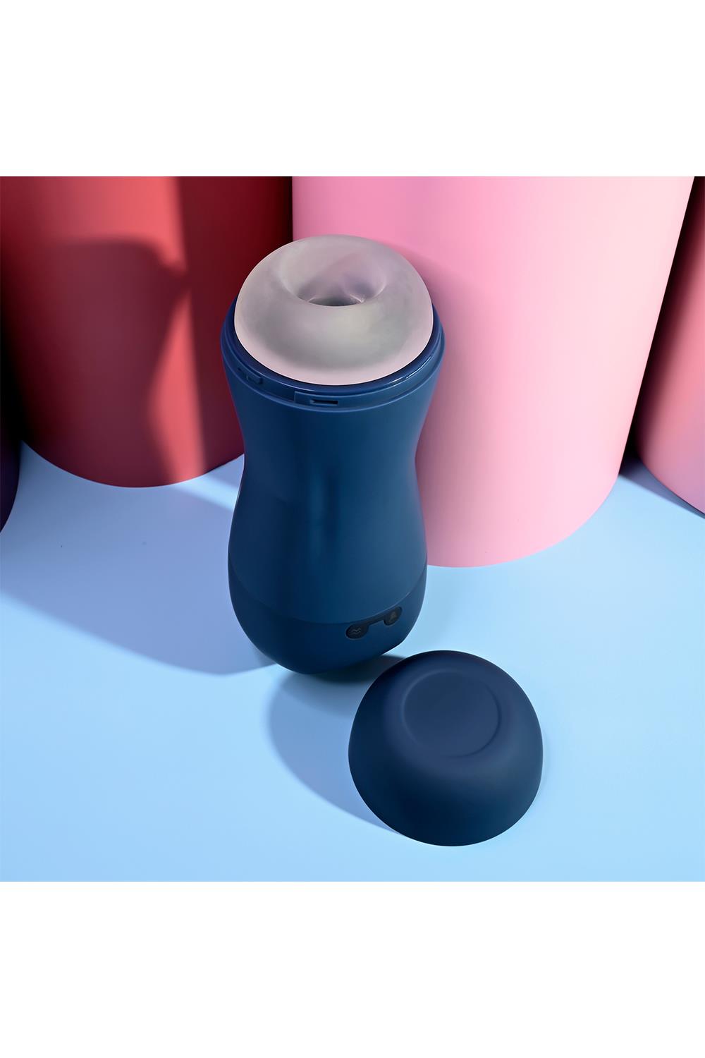 Masturbator Playboy Gusto, 12 Moduri Vibratii, 6 Moduri Suctiune, TPE, 21.6 cm, #11, Erotic24.ro