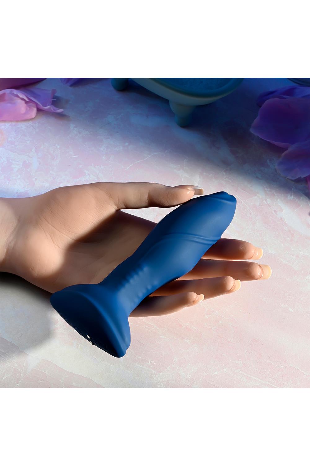 Vibrator Anal Sway With Me, Remote Control, Silicon, USB, Albastru, 14.6 cm, #16, Erotic24.ro