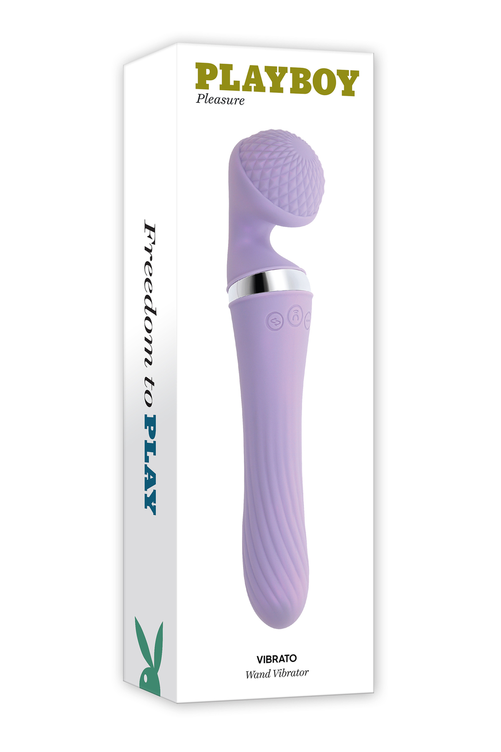 Vibrator Playboy Dual Wand Vibrato Playboy, Silicon, USB, Lila, 24 cm, #2, Erotic24.ro