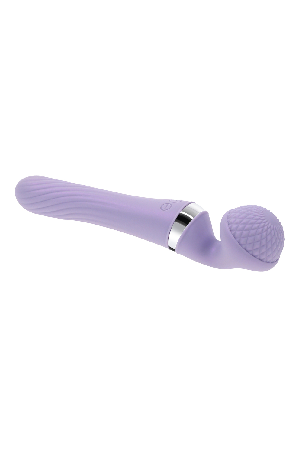 Vibrator Playboy Dual Wand Vibrato Playboy, Silicon, USB, Lila, 24 cm, #7, Erotic24.ro