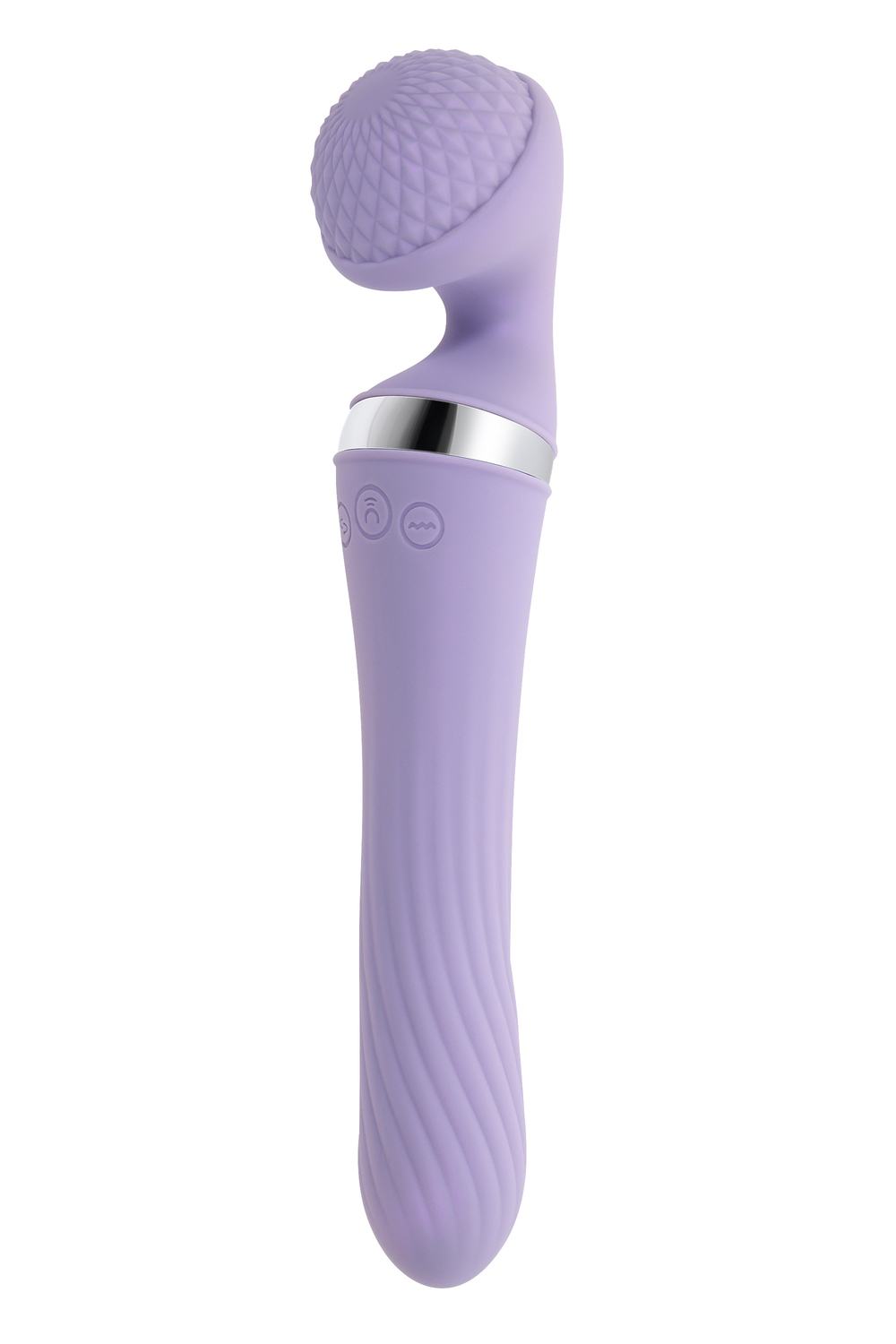 Vibrator Playboy Dual Wand Vibrato Playboy, Silicon, USB, Lila, 24 cm, #5, Erotic24.ro