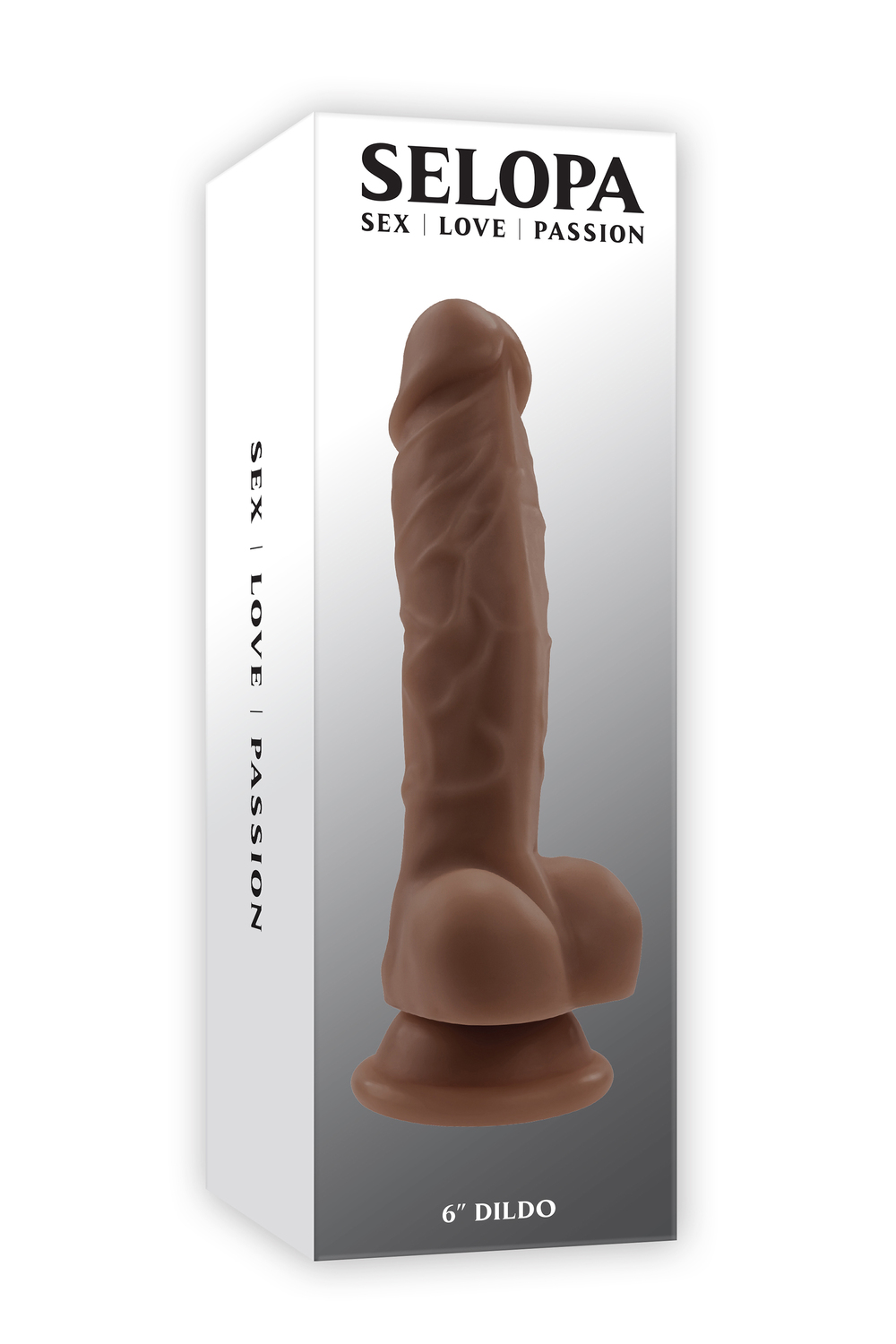 Dildo Selopa Natural Feel cu Ventuza, TPE Dubla Densitate, Maro, 19 cm, #6, Erotic24.ro