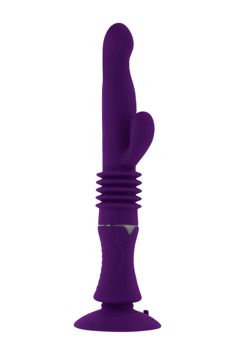 Vibrator Playboy Rabbit Thrusting Hoppy Ending, Silicone, USB, Mov, 28.3 cm, #6, Erotic24.ro