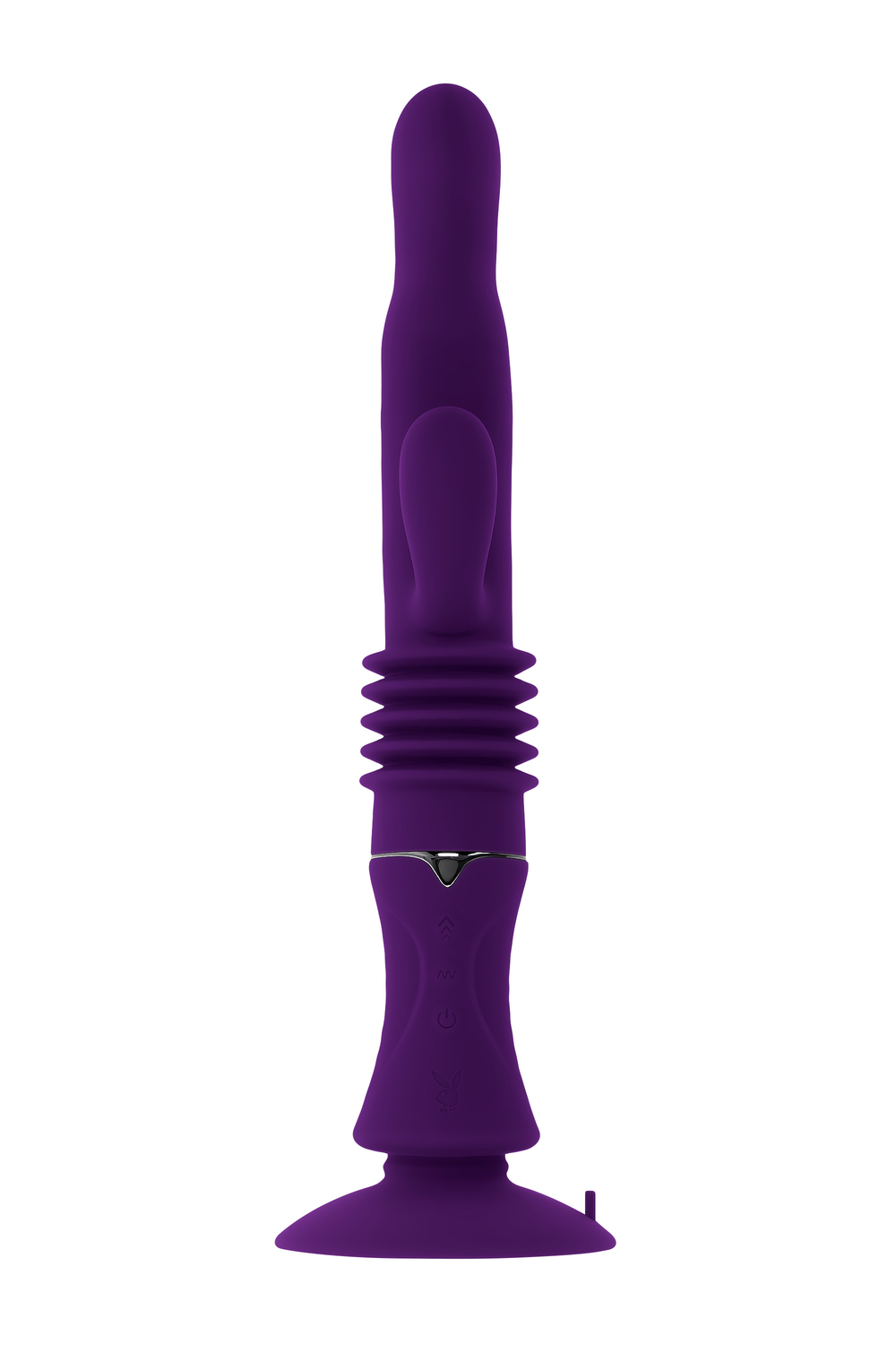 Vibrator Playboy Rabbit Thrusting Hoppy Ending, Silicone, USB, Mov, 28.3 cm, #4, Erotic24.ro