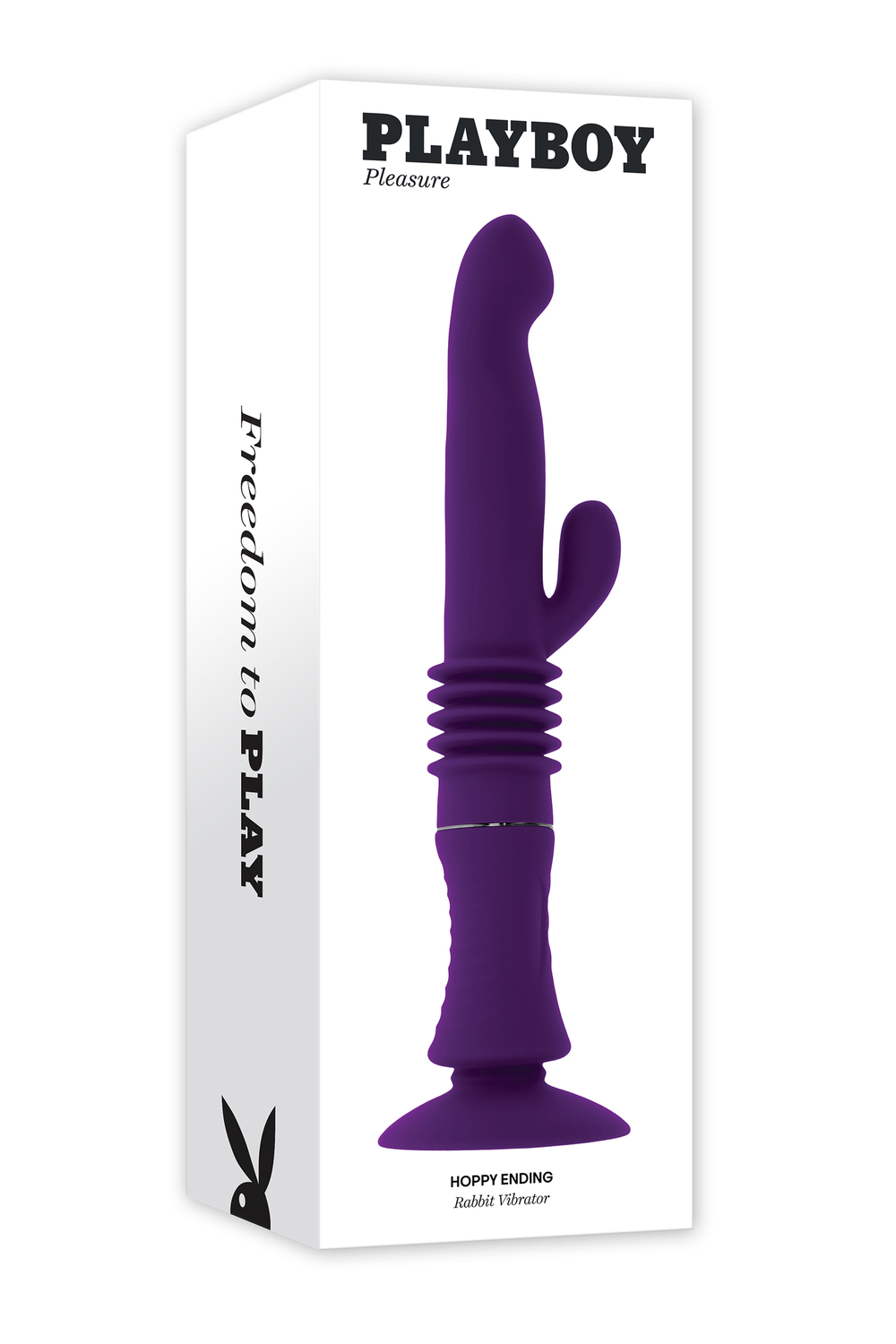 Vibrator Playboy Rabbit Thrusting Hoppy Ending, Silicone, USB, Mov, 28.3 cm, #7, Erotic24.ro
