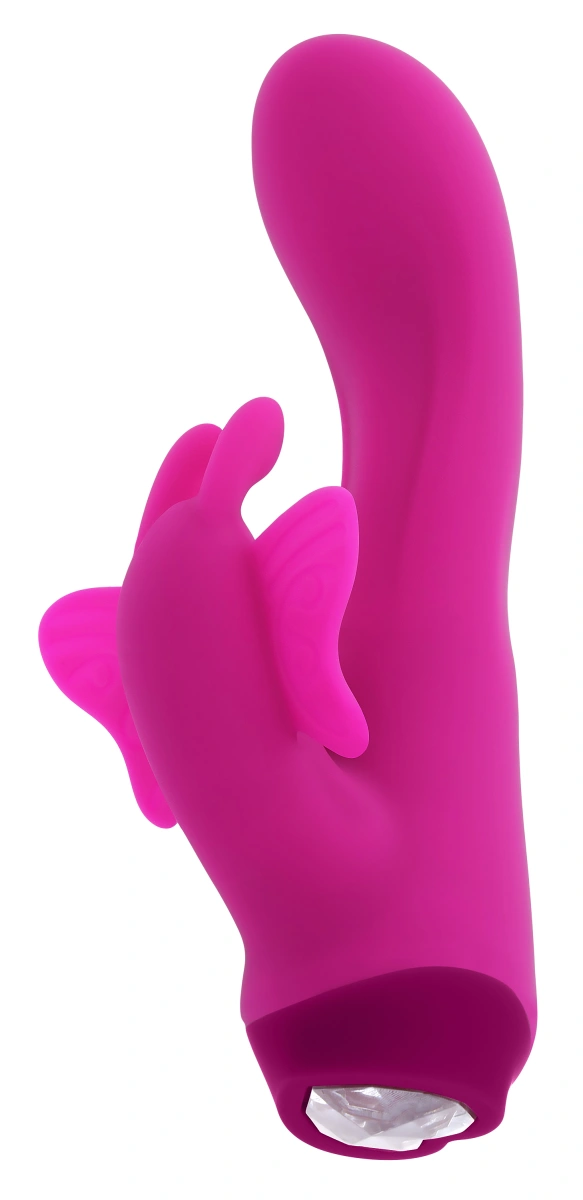 Vibrator Butterfly Love, 10 Moduri Vibratii, Silicon, USB, Roz, 13.8 cm, #5, Erotic24.ro