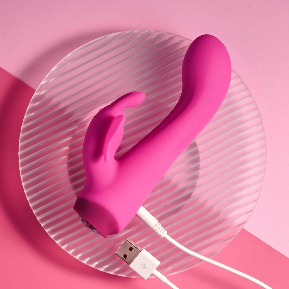 Vibrator Butterfly Love, 10 Moduri Vibratii, Silicon, USB, Roz, 13.8 cm, #10, Erotic24.ro