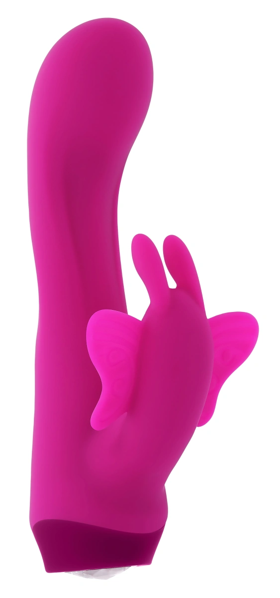 Vibrator Butterfly Love, 10 Moduri Vibratii, Silicon, USB, Roz, 13.8 cm