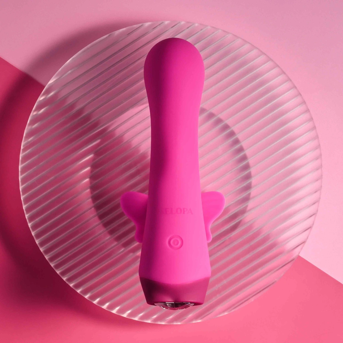 Vibrator Butterfly Love, 10 Moduri Vibratii, Silicon, USB, Roz, 13.8 cm, #3, Erotic24.ro