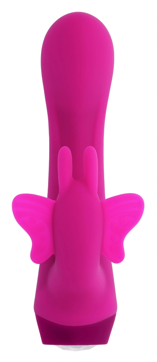 Vibrator Butterfly Love, 10 Moduri Vibratii, Silicon, USB, Roz, 13.8 cm, #6, Erotic24.ro