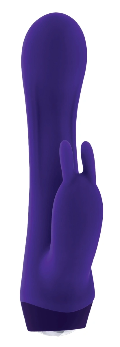Vibrator Rabbit Plum Job, 10 Moduri Vibratii, Silicon, USB, Mov, 13.5 cm, #4, Erotic24.ro
