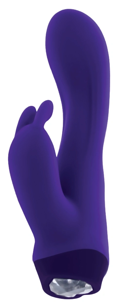 Vibrator Rabbit Plum Job, 10 Moduri Vibratii, Silicon, USB, Mov, 13.5 cm, #2, Erotic24.ro