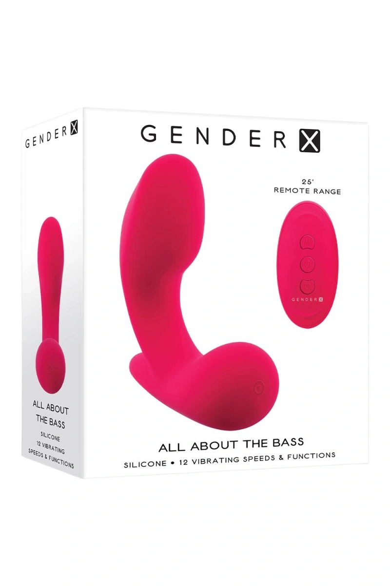 Vibrator All About The Bass Remote Control, 12 Moduri Vibratii, Silicon, USB, Roz, 9.3 cm, #14, Erotic24.ro