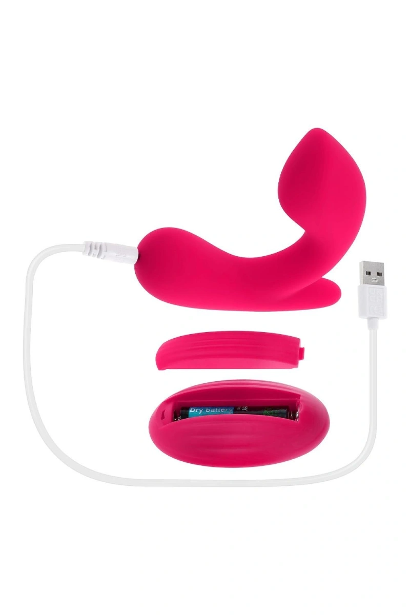 Vibrator All About The Bass Remote Control, 12 Moduri Vibratii, Silicon, USB, Roz, 9.3 cm, #13, Erotic24.ro