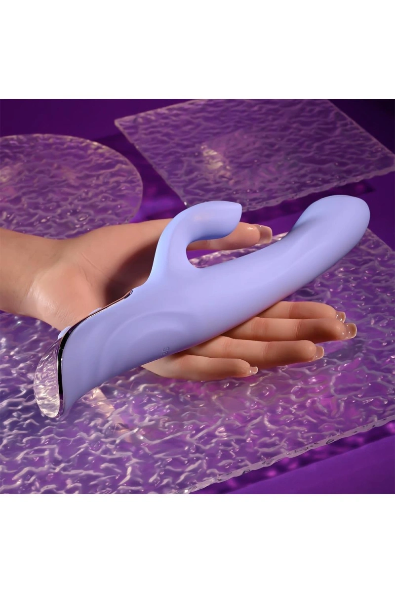 Vibrator Lavander Love, 10 Moduri Vibratii, Silicon, USB, Mov, 23.3 cm, Nr. 16, Erotic24.ro