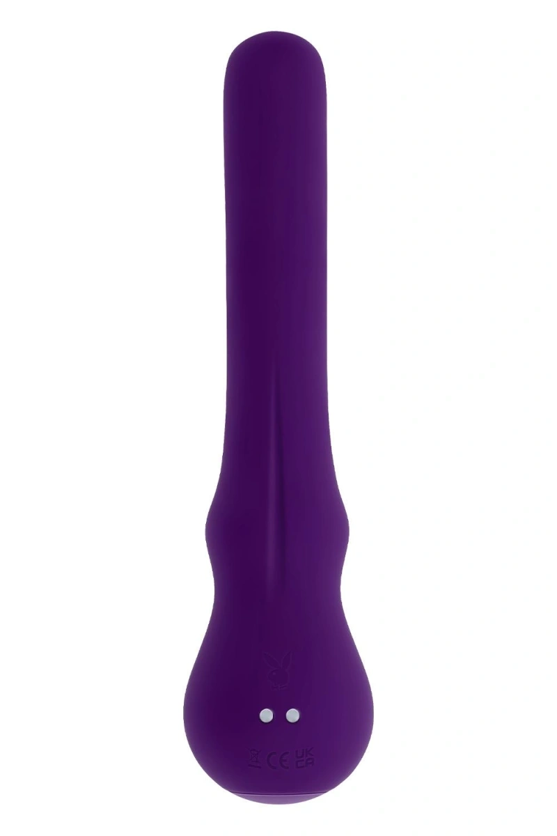 Vibrator Wiggle It cu Suport cu Ventuza, 7 Moduri Vibratii, 3 Moduri Unduire, Silicon, USB, Mov, 23.9 cm, #8, Erotic24.ro
