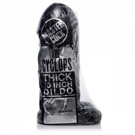 Dildo Master Cock The Cyclops, PVC, Negru, 25.4 cm, Nr. 2, Erotic24.ro