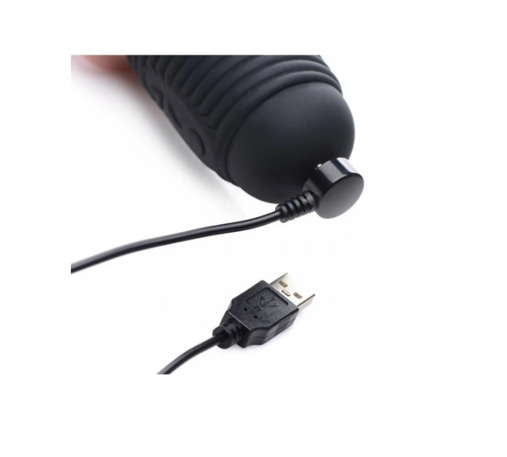 Vibrator Power Pounder, 10 Moduri Vibratii, 7 Moduri Impingere, Silicon, USB, Natural, 27.3 cm, #6, Erotic24.ro