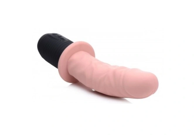 Vibrator Power Pounder, 10 Moduri Vibratii, 7 Moduri Impingere, Silicon, USB, Natural, 27.3 cm, #3, Erotic24.ro