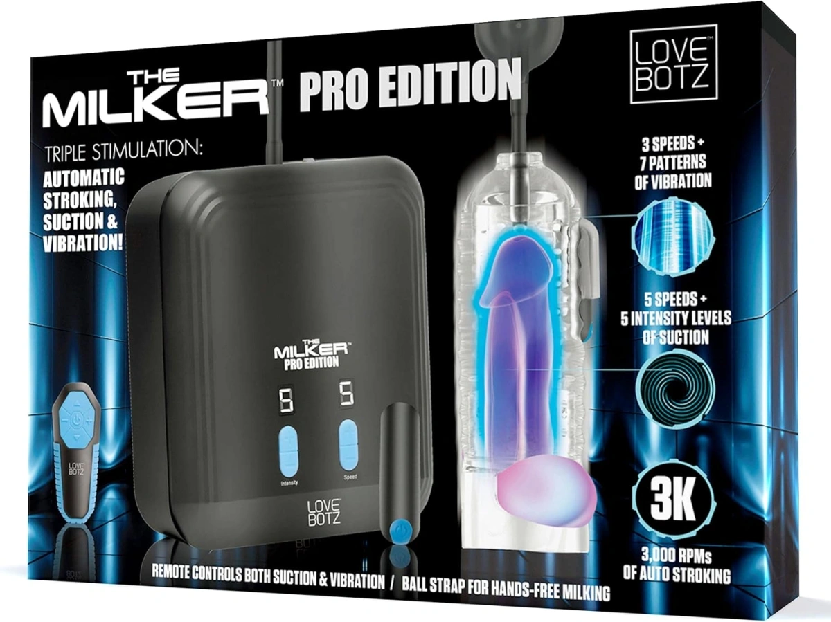 Masturbator Automatic The Milker Pro Edition, Suctiune, Vibratii, Strangere, Nr. 5, Erotic24.ro