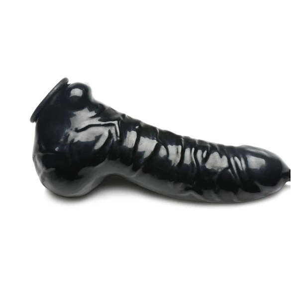 Manson Realist de Penis Guzzler cu Furtun, Latex/Silicon, Negru, #3, Erotic24.ro