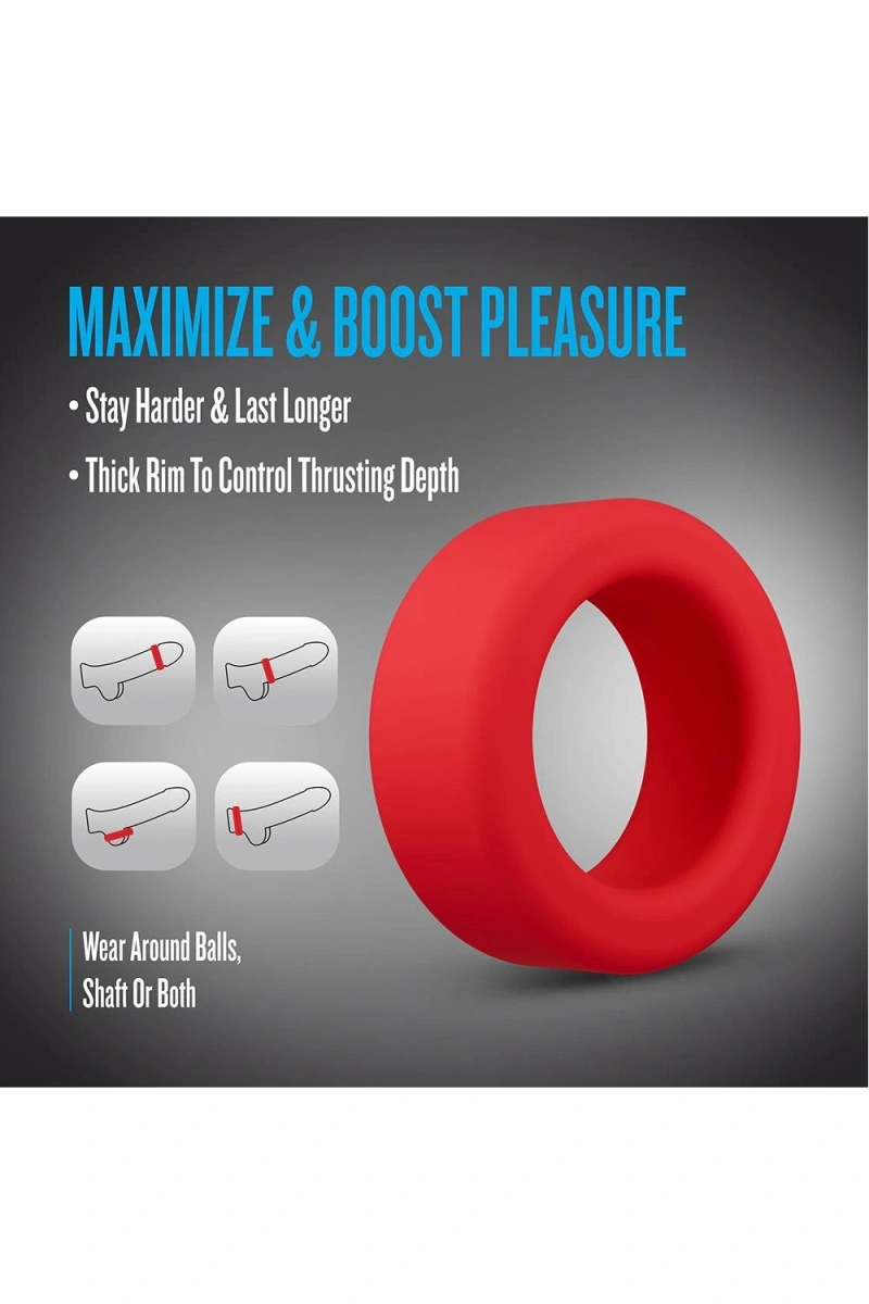 Inel de Penis Pursuit Performance Plus, Silicon Lichid, Rosu, #13, Erotic24.ro