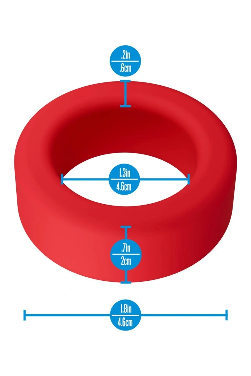 Inel de Penis Pursuit Performance Plus, Silicon Lichid, Rosu, #7, Erotic24.ro