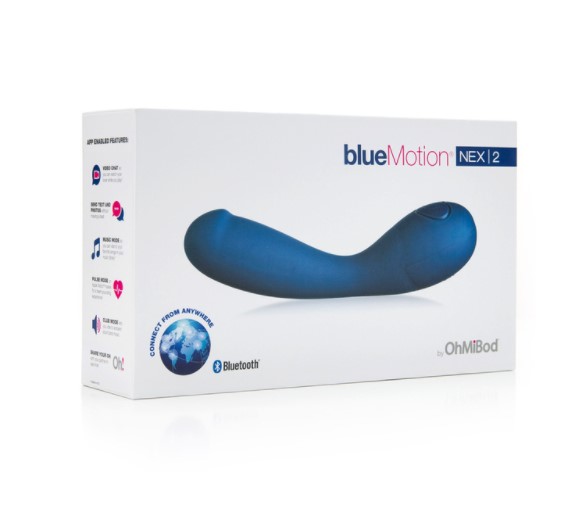 Vibrator Blue Motion Nex 2 Bluetooth Control Free App Silicon Albastru, #4, Erotic24.ro