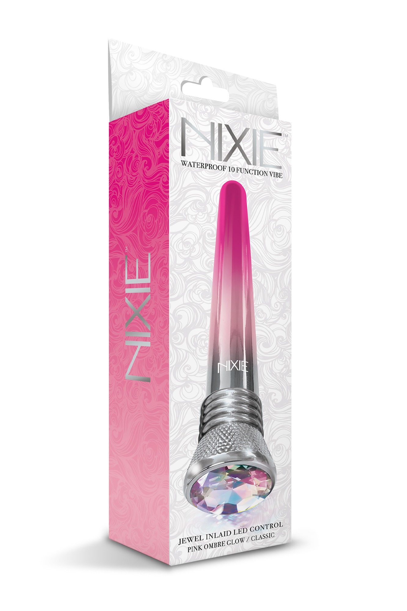 Vibrator Clasic Nixie Ombre Pink Glow 10 Moduri Vibratii 17.8 cm, #5, Erotic24.ro