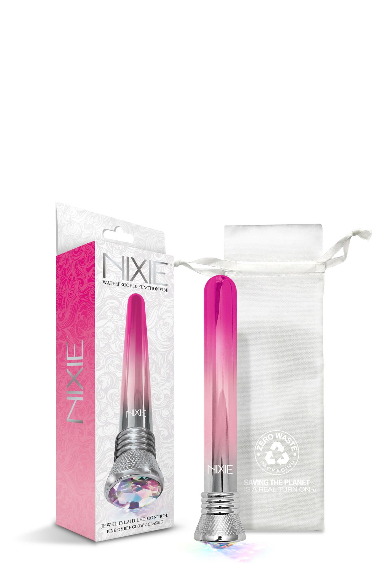 Vibrator Clasic Nixie Ombre Pink Glow 10 Moduri Vibratii 17.8 cm, #4, Erotic24.ro