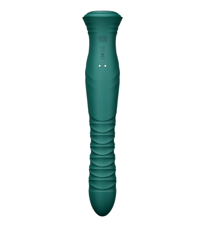 Vibrator Rabbit Mose 2 Thruster+Heating, App Control, Silicon, USB Magnetic, Verde, 25.8 cm, #3, Erotic24.ro