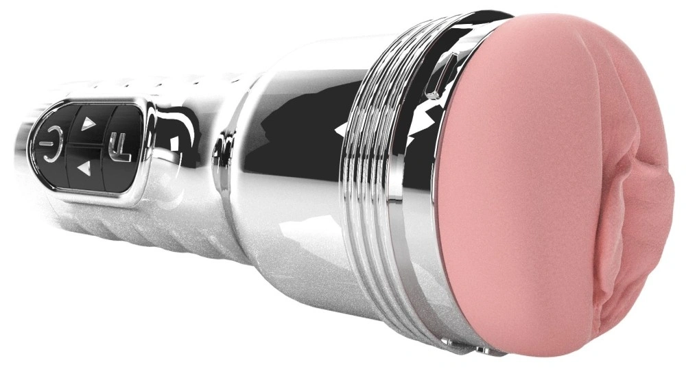 Masturbator cu Vibratii Fleshlight Quiver, Functie Incalzire, TPE, USB, Argintiu, 25.5 cm, #1, Erotic24.ro