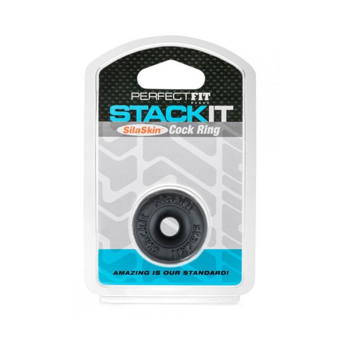 Inel erectie Perfect Fit Stackit Negru, Nr. 2, Erotic24.ro