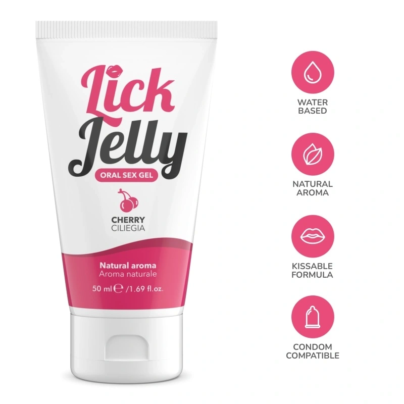 Gel pentru Sex Oral Lick Jelly Aroma Cirese, 50 ml, #2, Erotic24.ro