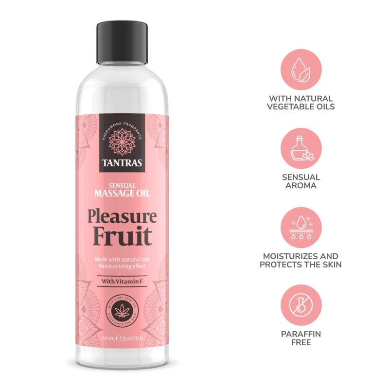 Ulei de Masaj cu Feromoni Tantras Love Oil Pleasure Fruit, 150 ml, #4, Erotic24.ro